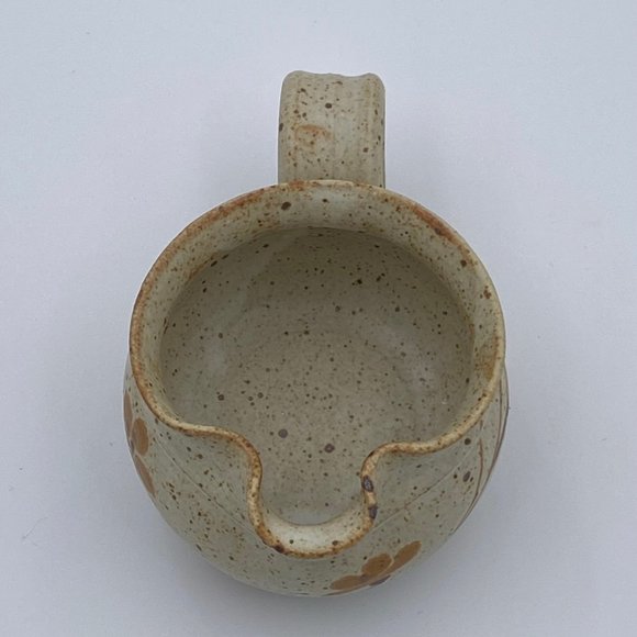 Hand Thrown Studio Art Pottery Creamer w/ Flowers - Picture 4 of 10
